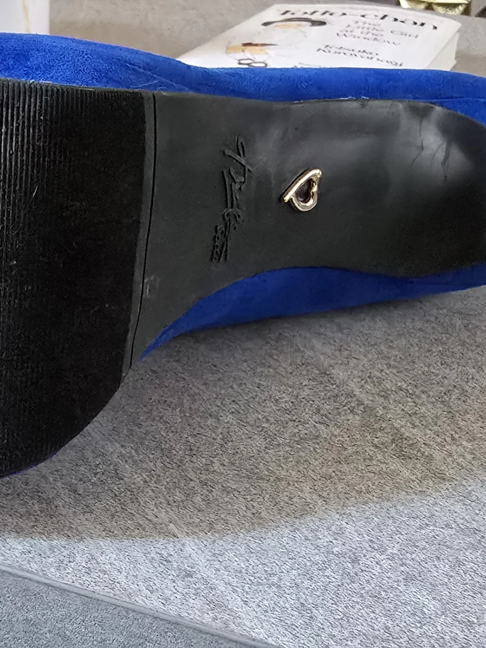 Thalia Sodi Royal Blue Suede Platform Peep-Toe Heels